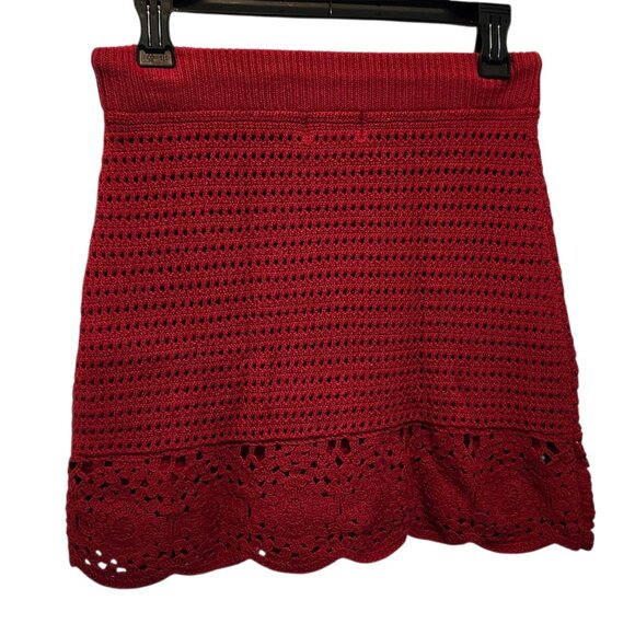 NWT Universal Thread Red Knitted Skirt Sz S  Cotton Blend - Picture 2 of 7